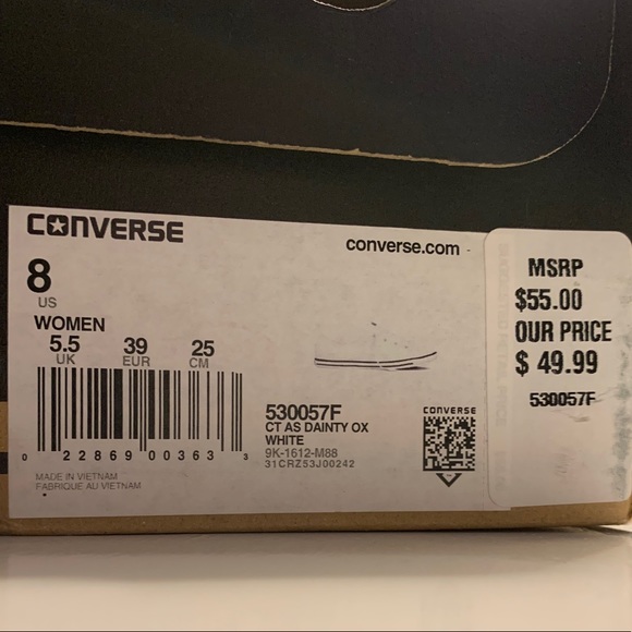 white converse women’s - Picture 2 of 2